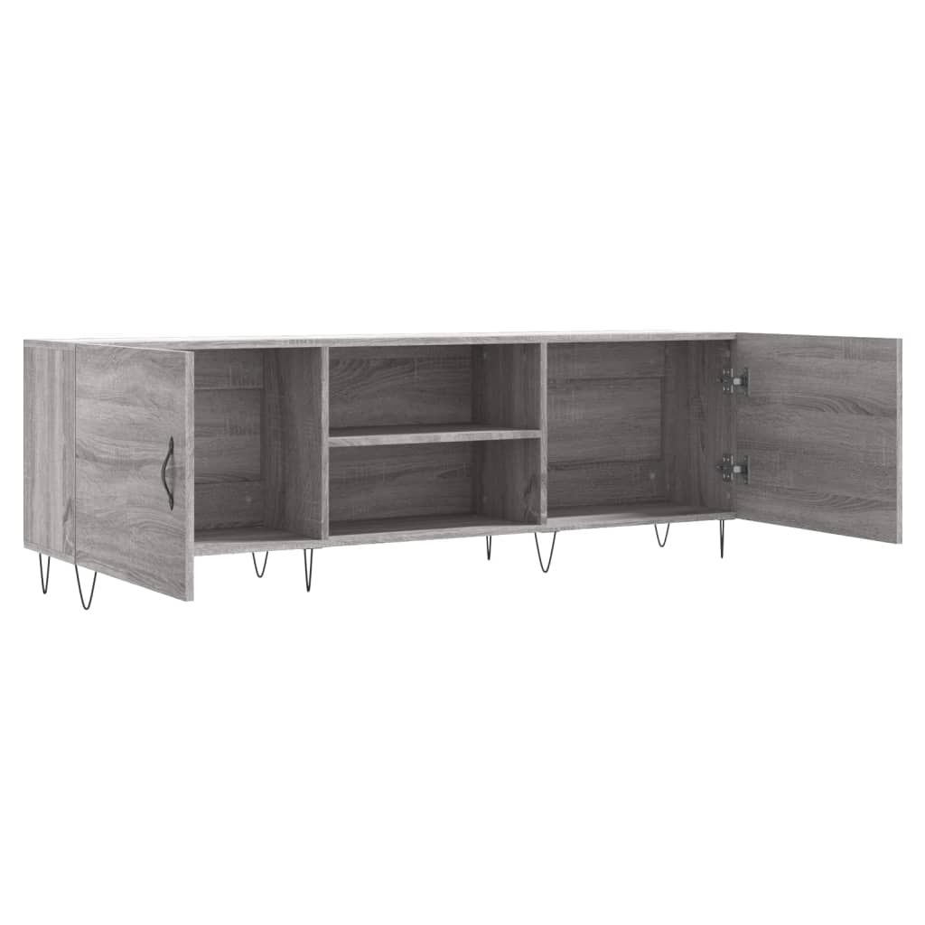 Tv-meubel 150x30x50 cm bewerkt hout grijs sonoma eikenkleurig