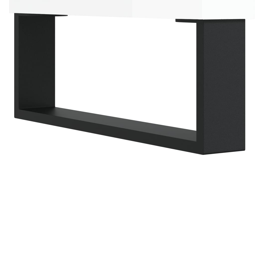 Tv-meubel 150x30x50 cm bewerkt hout hoogglans wit