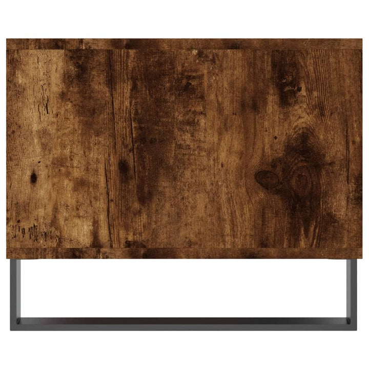 Salontafel 102x50x40 cm bewerkt hout gerookt eikenkleurig