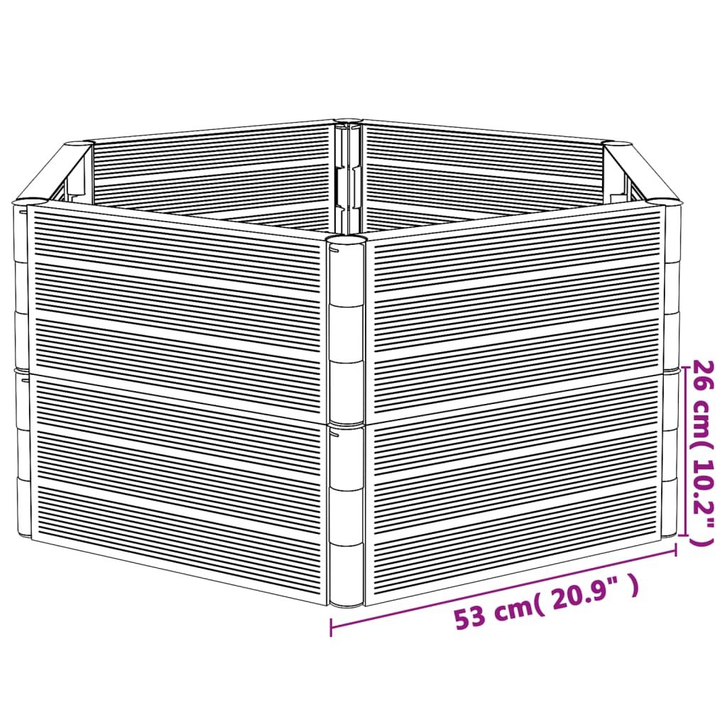 Plantenbak PP antracietkleurig