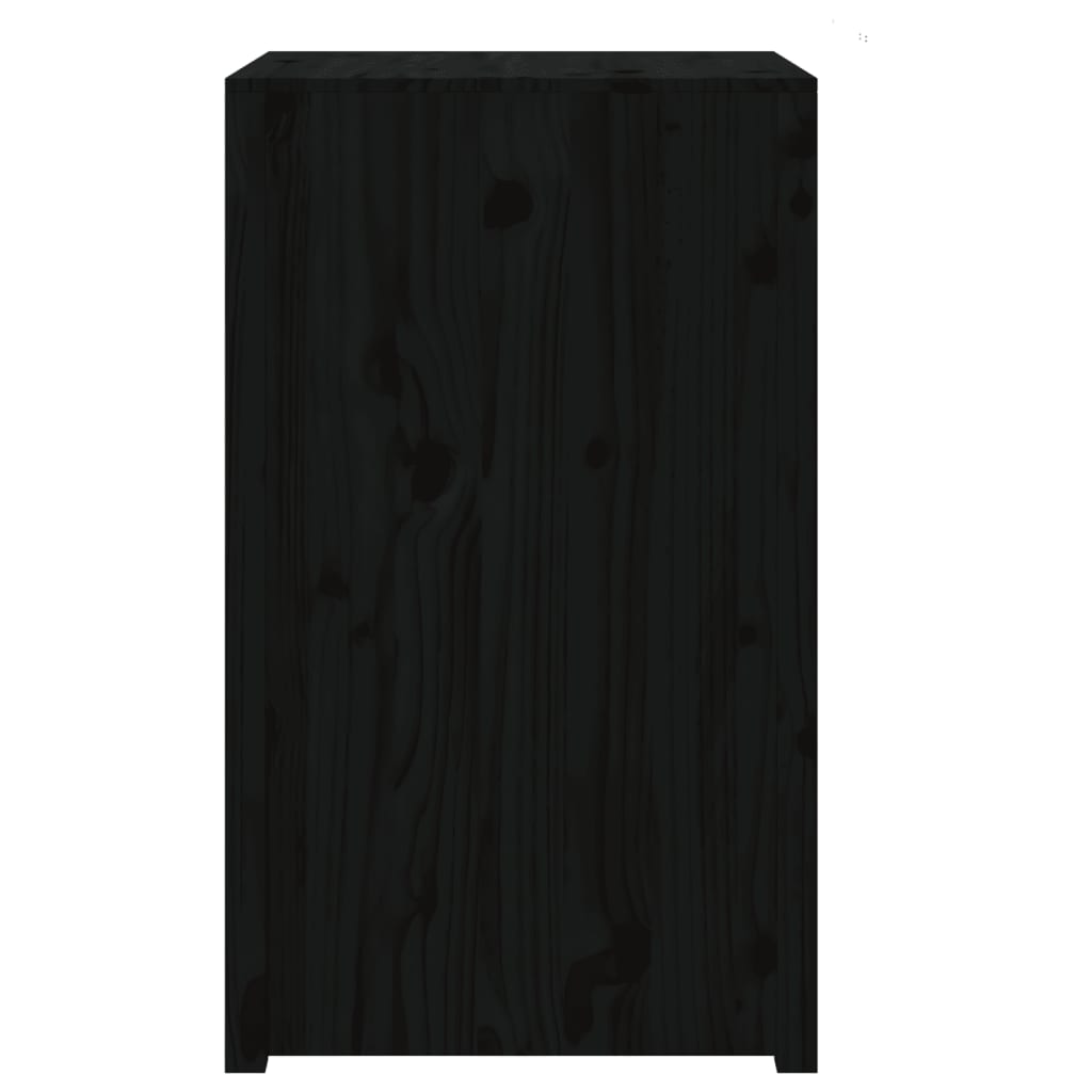 Keukenkast voor buiten 55x55x92 cm massief grenenhout zwart