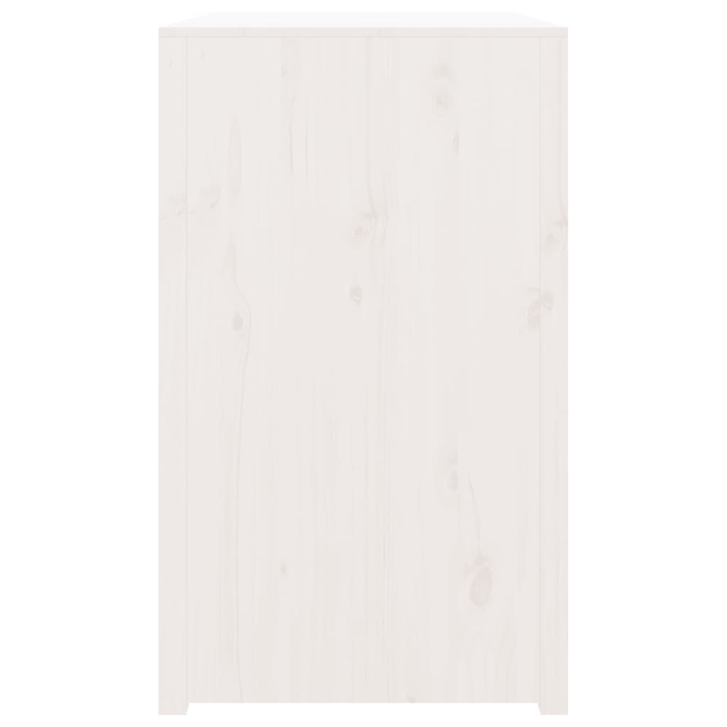 Keukenkast voor buiten 106x55x92 cm massief grenenhout wit