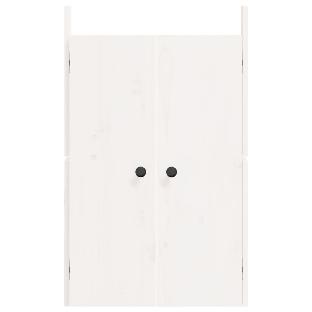 Kastdeurtjes voor buitenkeuken 2 st 50x9x82 cm grenenhout wit