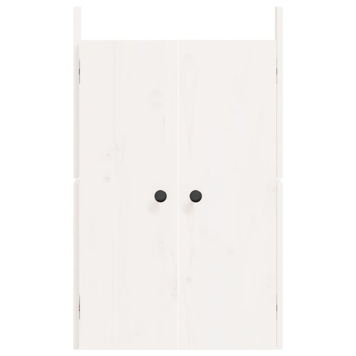 Kastdeurtjes voor buitenkeuken 2 st 50x9x82 cm grenenhout wit