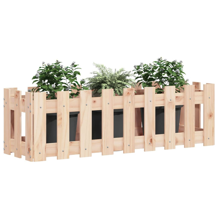 Plantenbak bedacht met hekontwerp 100x30x30 cm groenhout