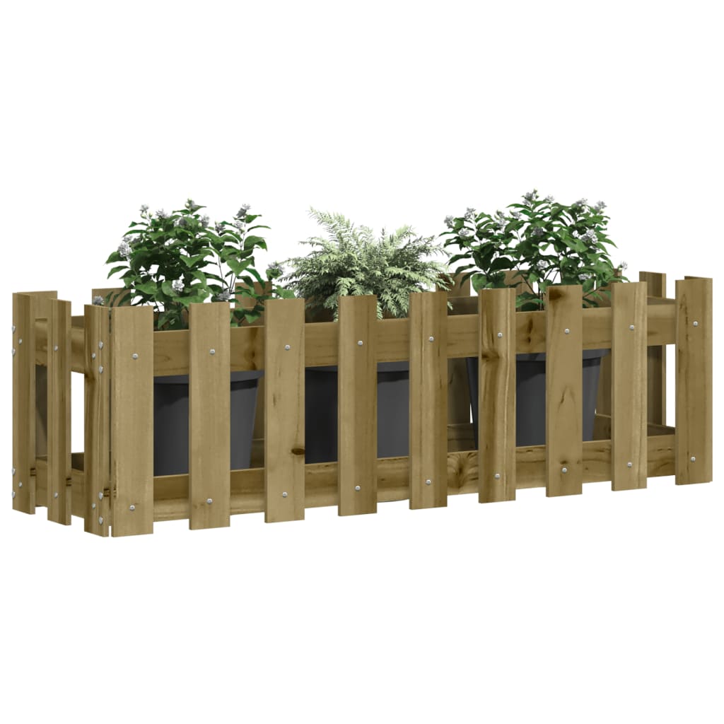 Plantenbak verhoogd hekontwerp 100x30x30 cm geïmpregneerd hout