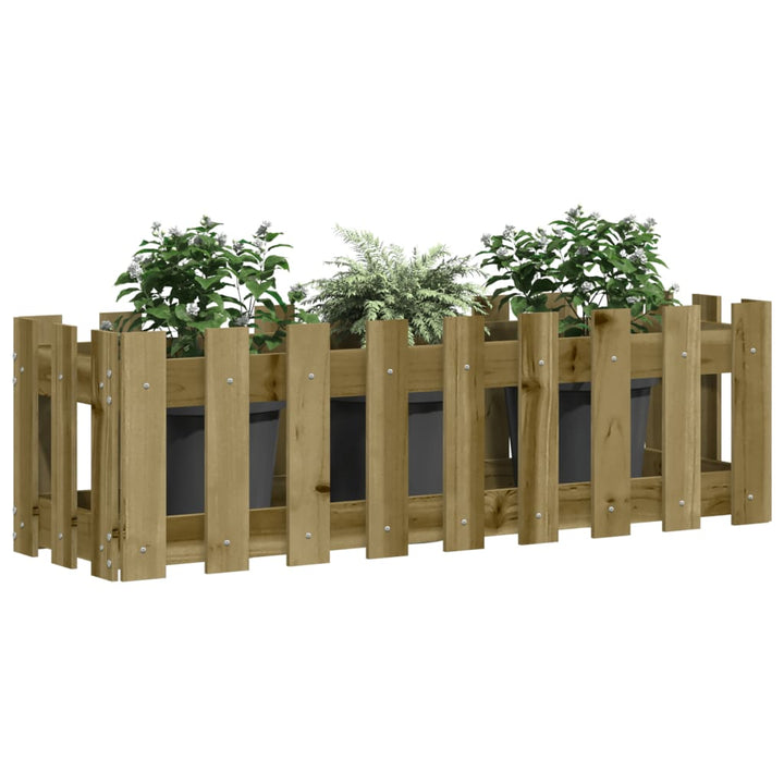 Plantenbak verhoogd hekontwerp 100x30x30 cm geïmpregneerd hout