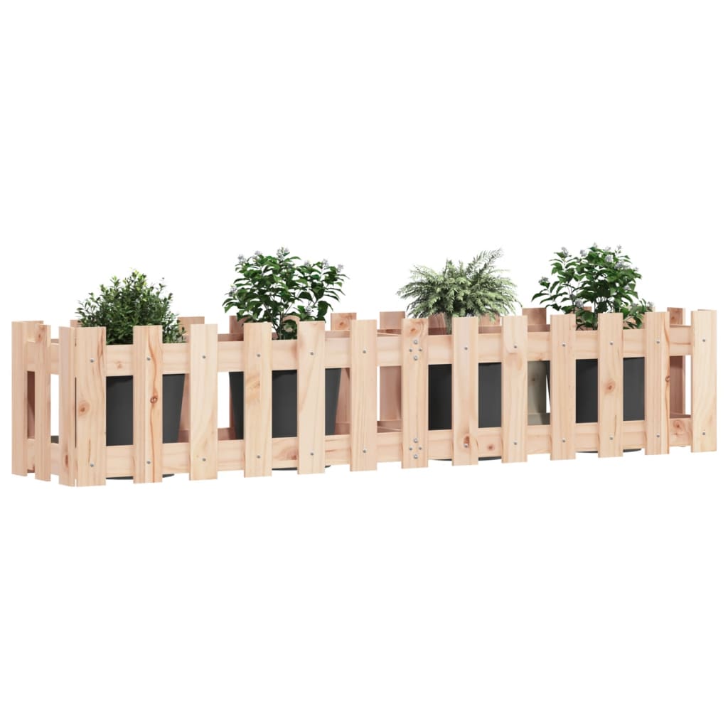 Plantenbak verhoogd met hekontwerp 150x30x30 cm grenenhout