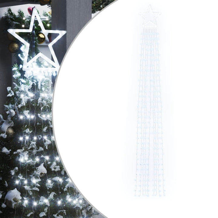 Kerstboomverlichting 320 koudwitte LED's 375 cm