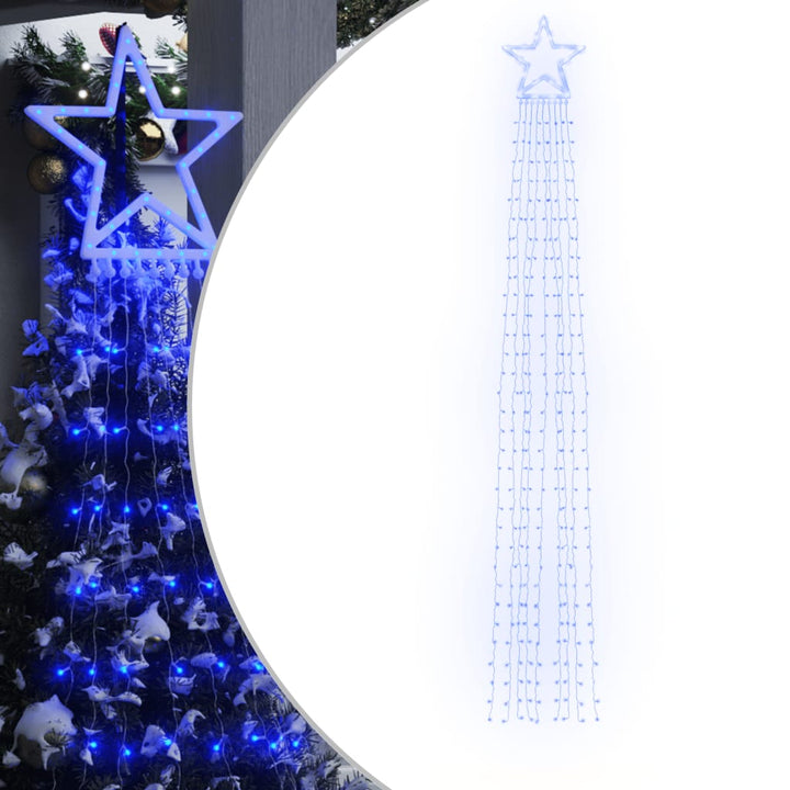 Kerstboomverlichting 320 blauwe LED's 375 cm