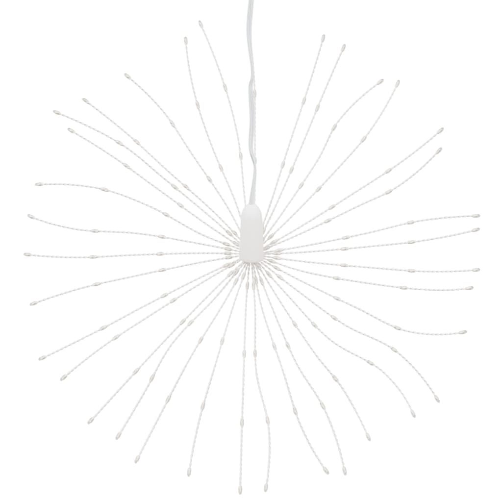 Kerstverlichting vuurwerk 140 koudwitte LED's 17 cm