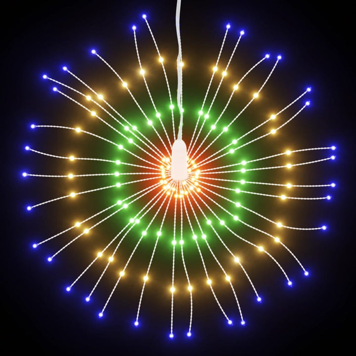 Kerstverlichting vuurwerk 4 st 140 meerkleurige LED's 17 cm