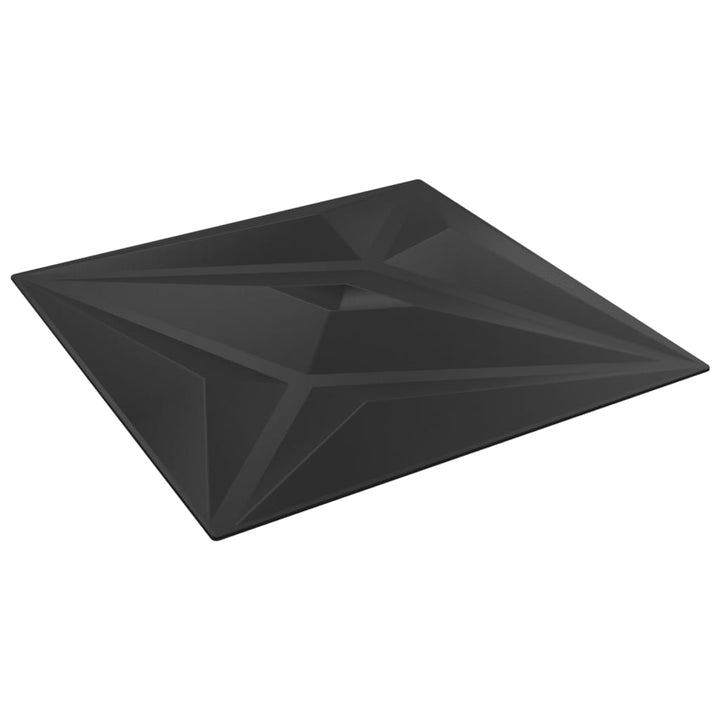 Wandpanelen 24 st 50x50 cm EPS 6 m² sterpatroon zwart