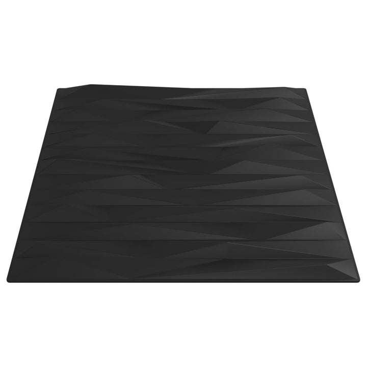 Wandpanelen 12 st steenpatroon 3 m² 50x50 cm EPS zwart