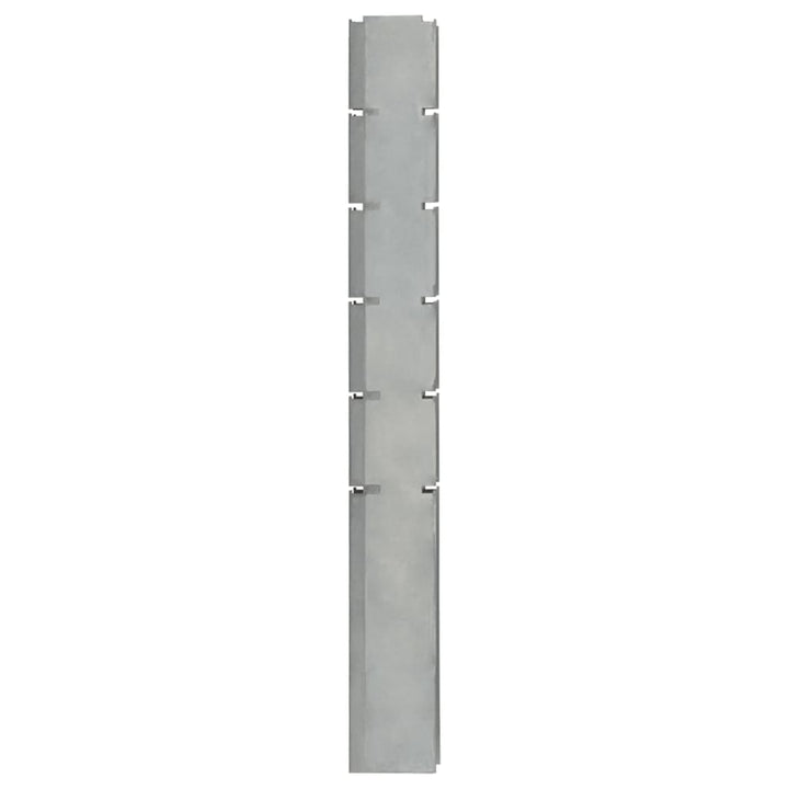 Schuttingpalen 10 st 160 cm gegalvaniseerd staal zilverkleurig