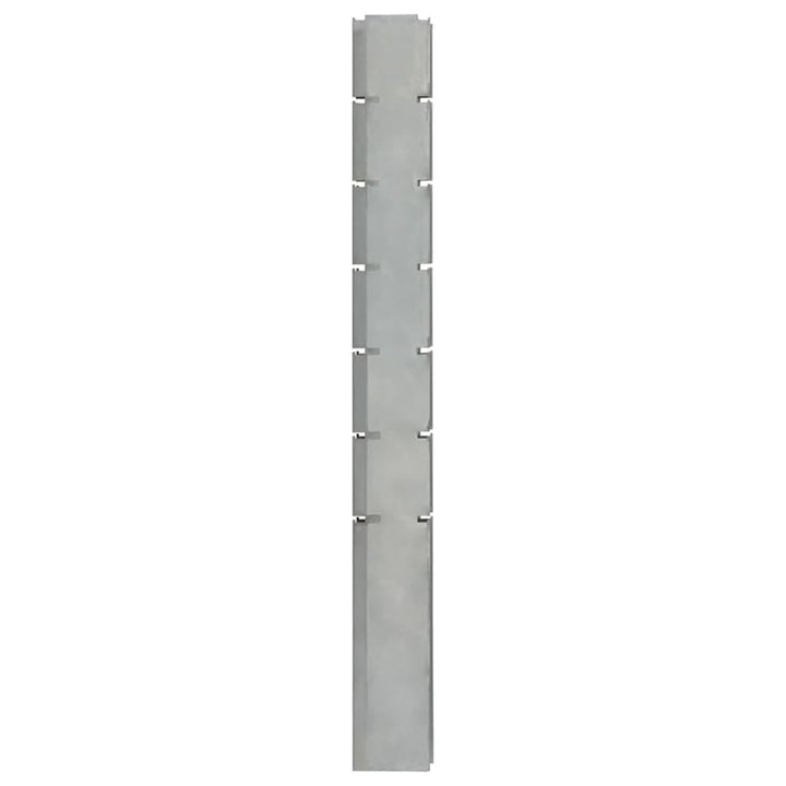 Schuttingpalen 10 st 180 cm gegalvaniseerd staal zilverkleurig