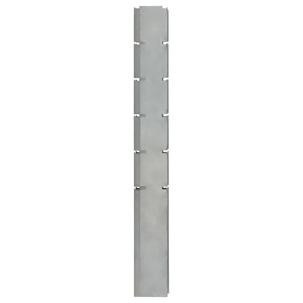 Schuttingpalen 20 st 160 cm gegalvaniseerd staal zilverkleurig