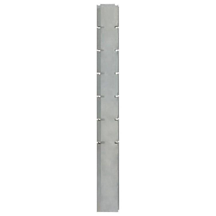 Schuttingpalen 20 st 180 cm gegalvaniseerd staal zilverkleurig