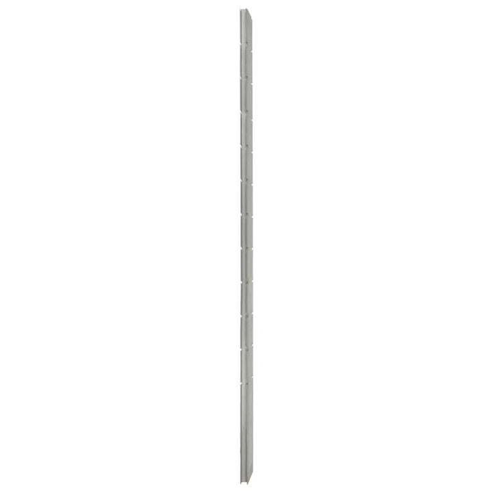 Schuttingpalen 20 st 280 cm gegalvaniseerd staal zilverkleurig