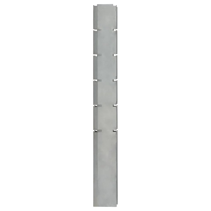 Schuttingpalen 30 st 160 cm gegalvaniseerd staal zilverkleurig