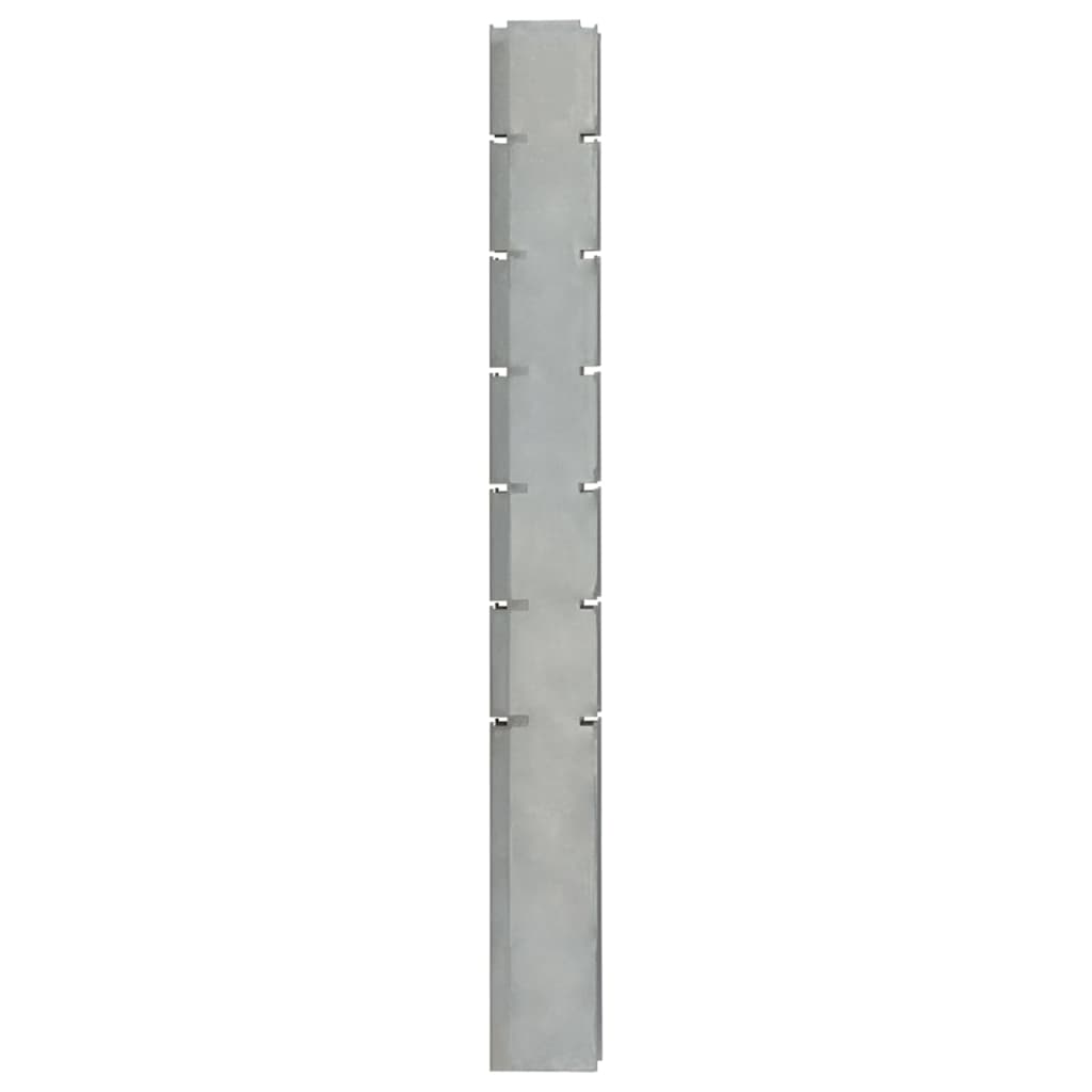 Schuttingpalen 30 st 180 cm gegalvaniseerd staal zilverkleurig