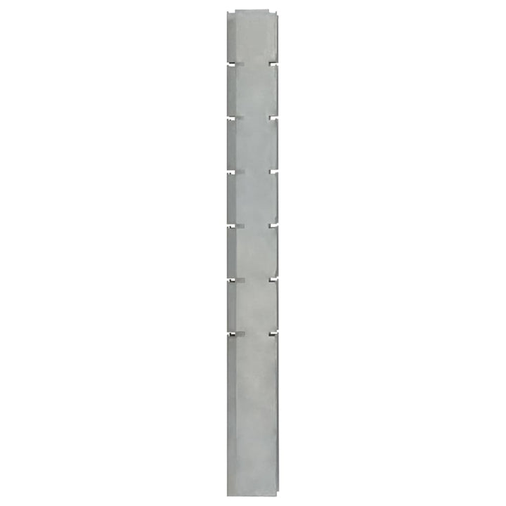 Schuttingpalen 30 st 180 cm gegalvaniseerd staal zilverkleurig
