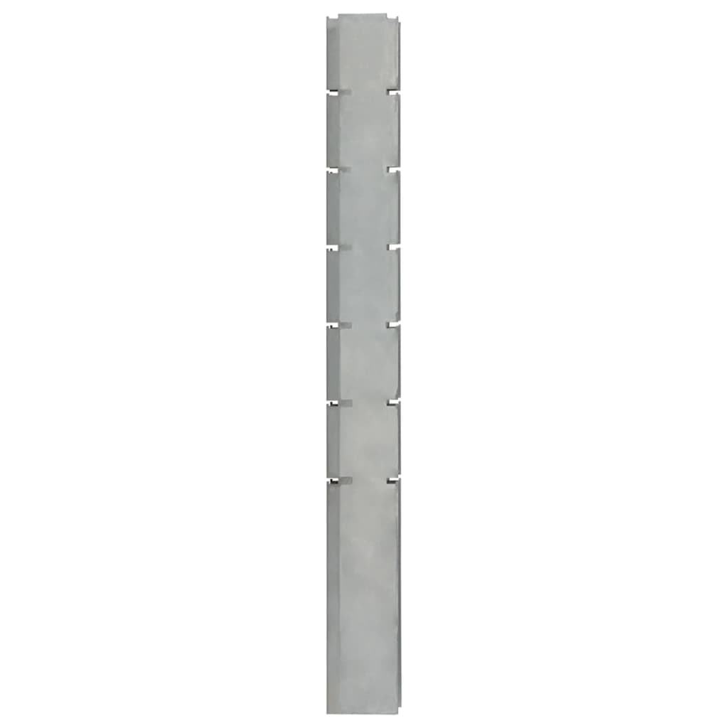 Schuttingpalen 40 st 180 cm gegalvaniseerd staal zilverkleurig