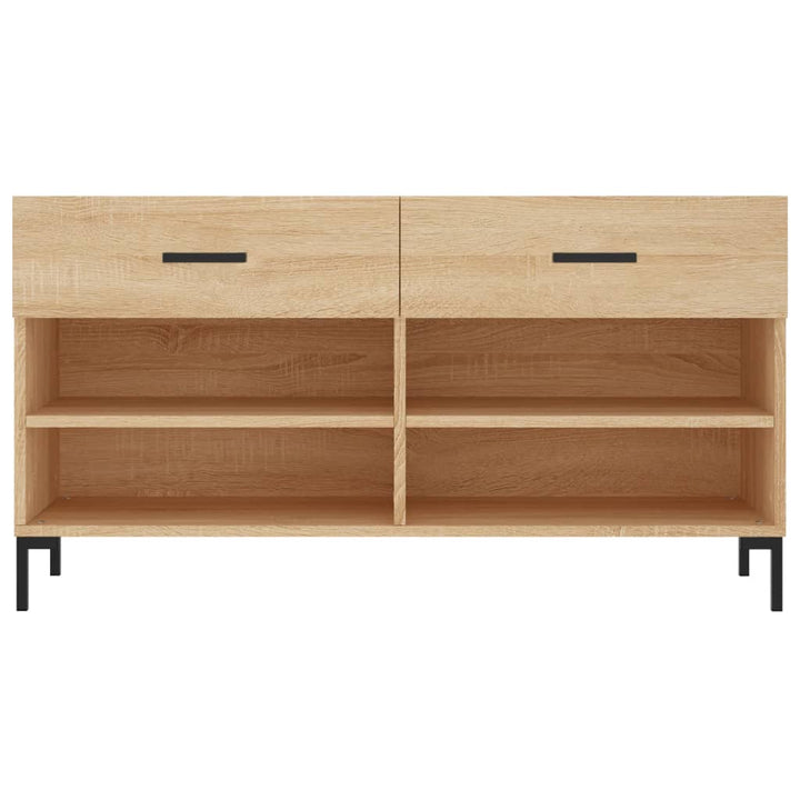 Schoenenbank 102x35x55 cm bewerkt hout sonoma eikenkleurig