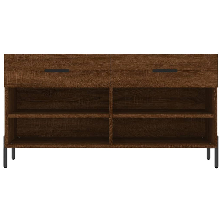 Schoenenbank 102x35x55 cm bewerkt hout sonoma eikenkleurig