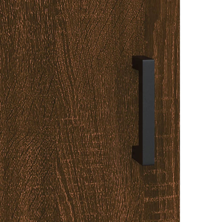 Hoge kast 34,5x34x180 cm bewerkt hout bruin eikenkleur