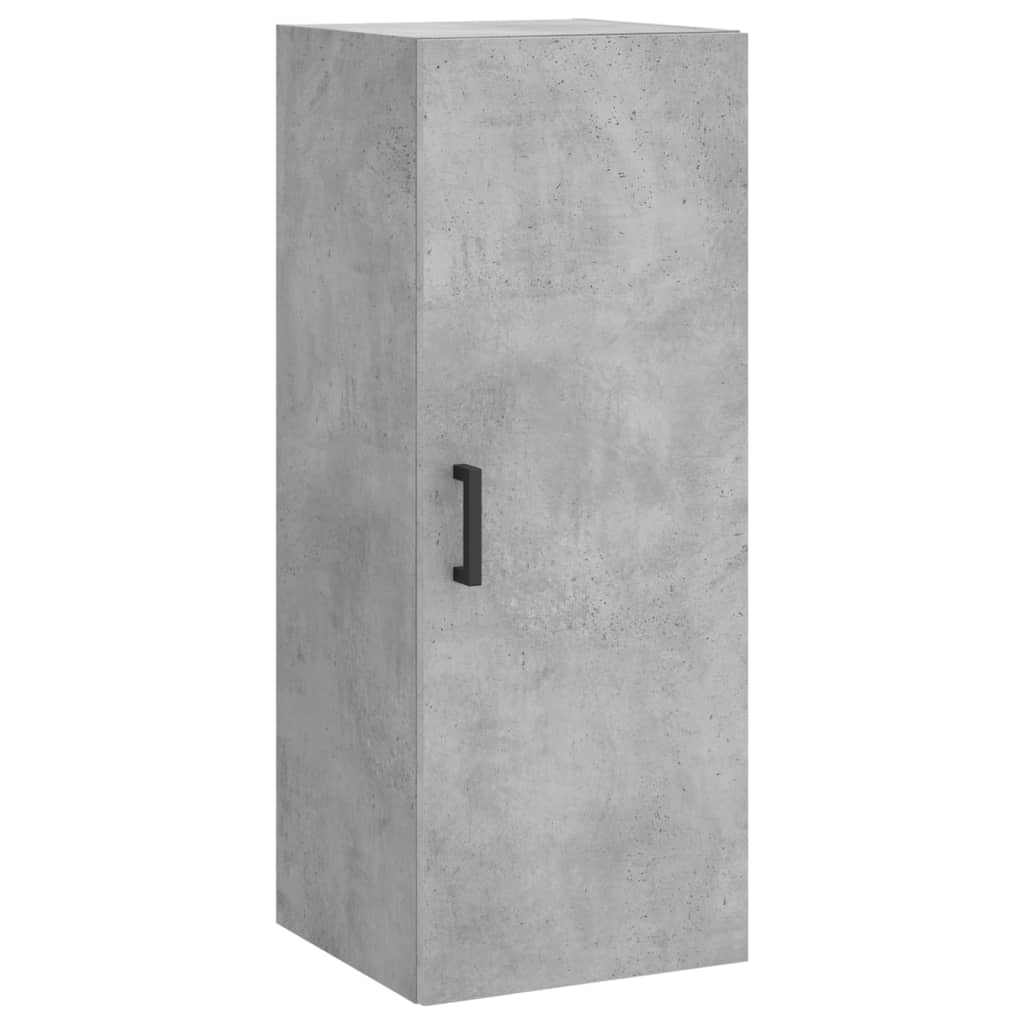 Hoge kast 34,5x34x180 cm bewerkt hout betongrijs