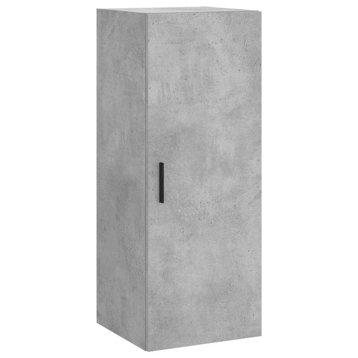 Hoge kast 34,5x34x180 cm bewerkt hout betongrijs