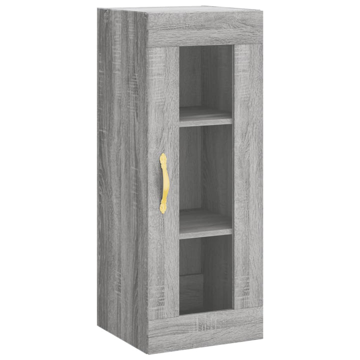 Hoge kast 34,5x34x180 cm bewerkt hout grijs sonoma eikenkleurig