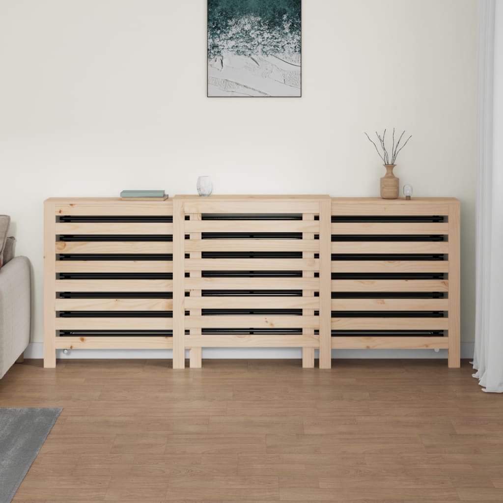 Radiatorombouw 210x21x85 cm massief grenenhout