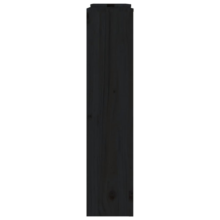 Radiatorombouw 210x21x85 cm massief grenenhout zwart
