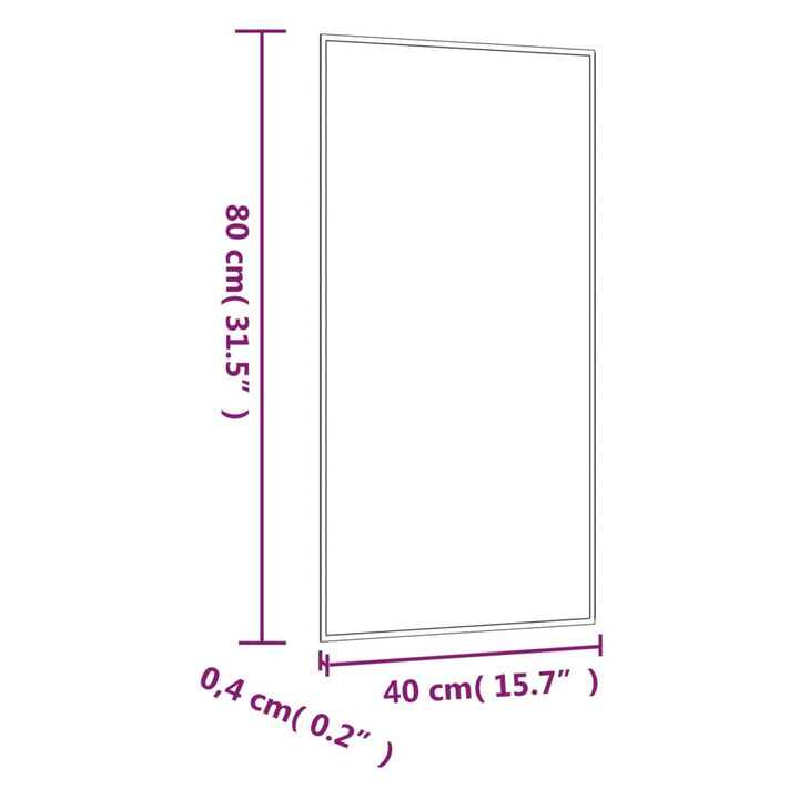 Wandspiegel 40x80 cm rechthoekig glas