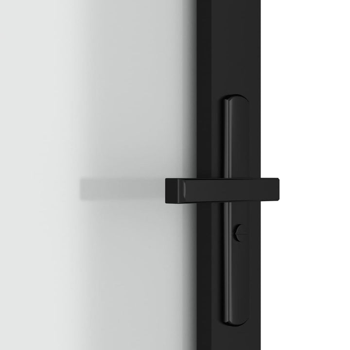 Binnendeur 83x201,5 cm matglas en aluminium zwart
