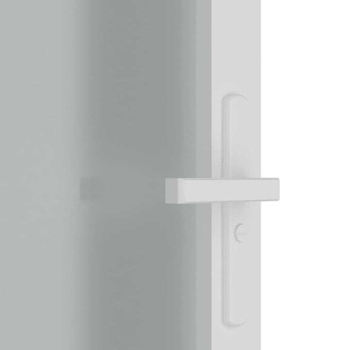 Binnendeur 76x201,5 cm matglas en aluminium wit
