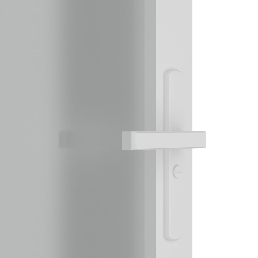 Binnendeur 102,5x201,5 cm matglas en aluminium wit