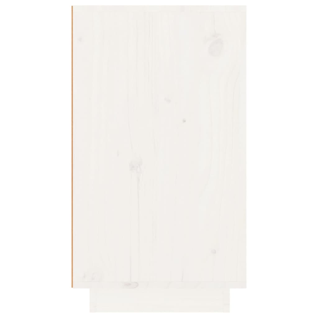 Wijnkast 23x34x61 cm massief grenenhout wit