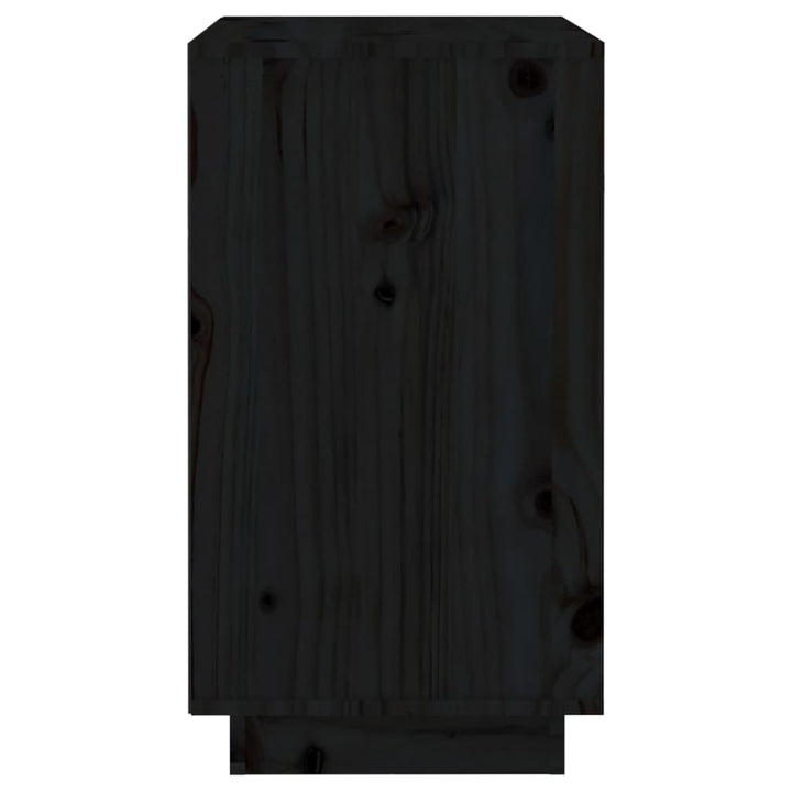 Wijnkast 55,5x34x61 cm massief grenenhout zwart