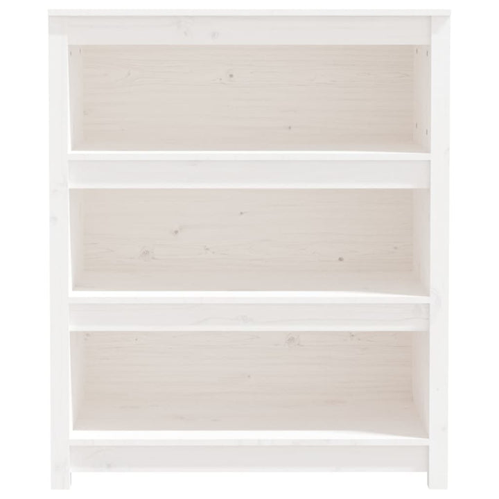 Boekenkast 80x35x97 cm massief grenenhout wit