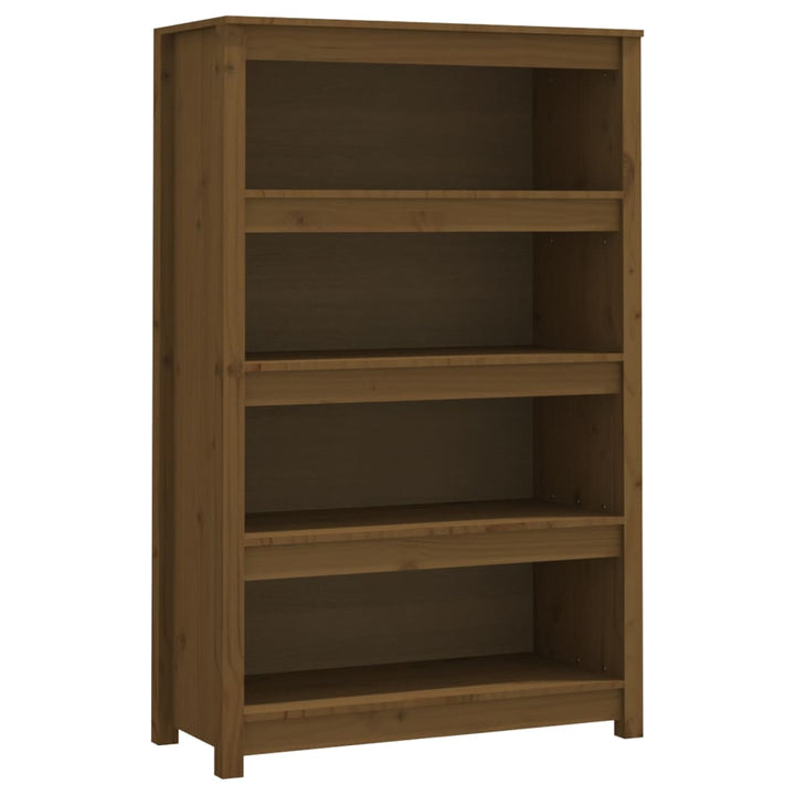 Boekenkast 80x35x126 cm massief grenenhout honingbruin