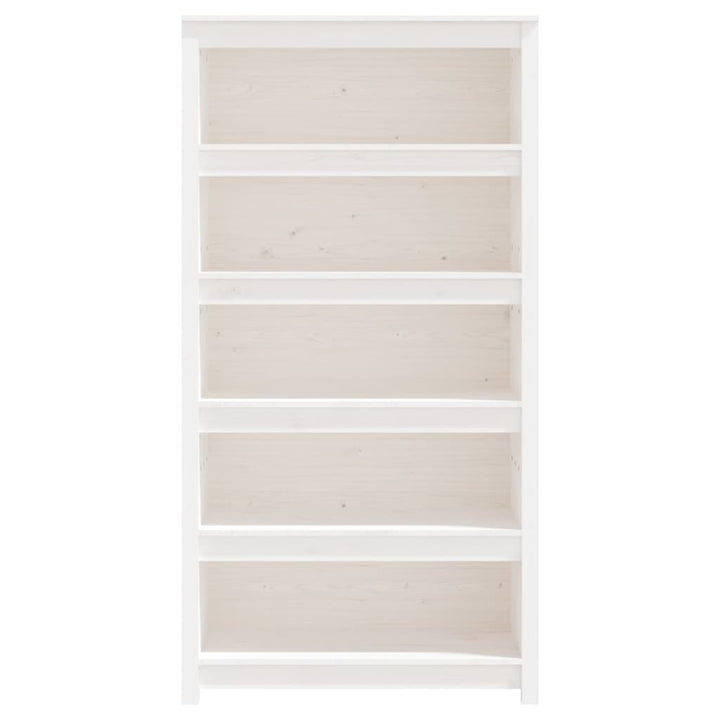 Boekenkast 80x35x154 cm massief grenenhout wit