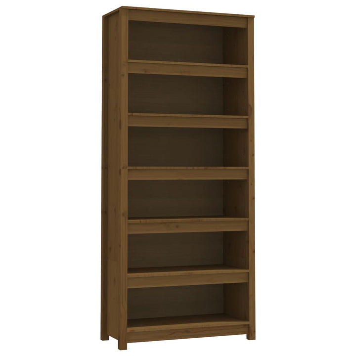 Boekenkast 80x35x183 cm massief grenenhout honingbruin