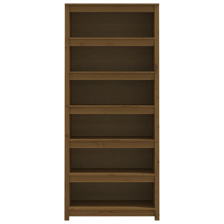 Boekenkast 80x35x183 cm massief grenenhout honingbruin