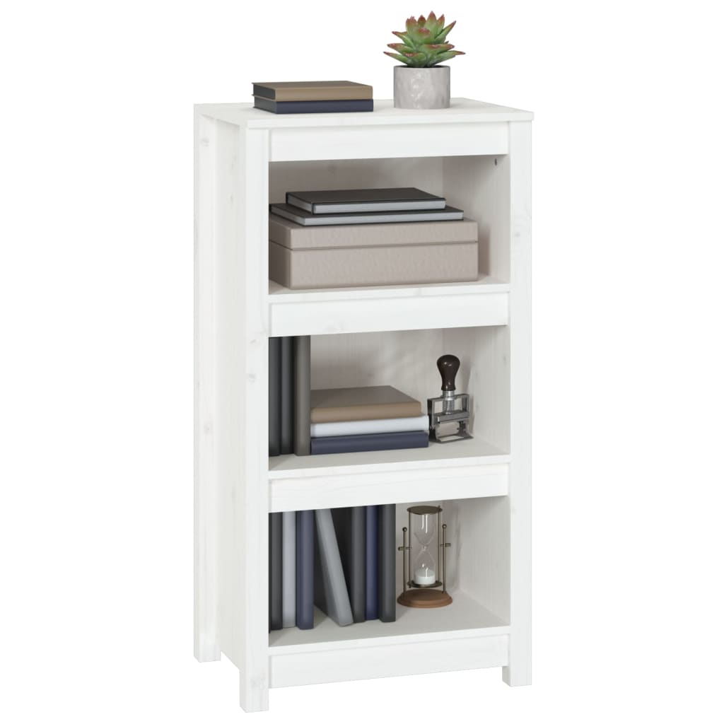 Boekenkast 50x35x97 cm massief grenenhout wit