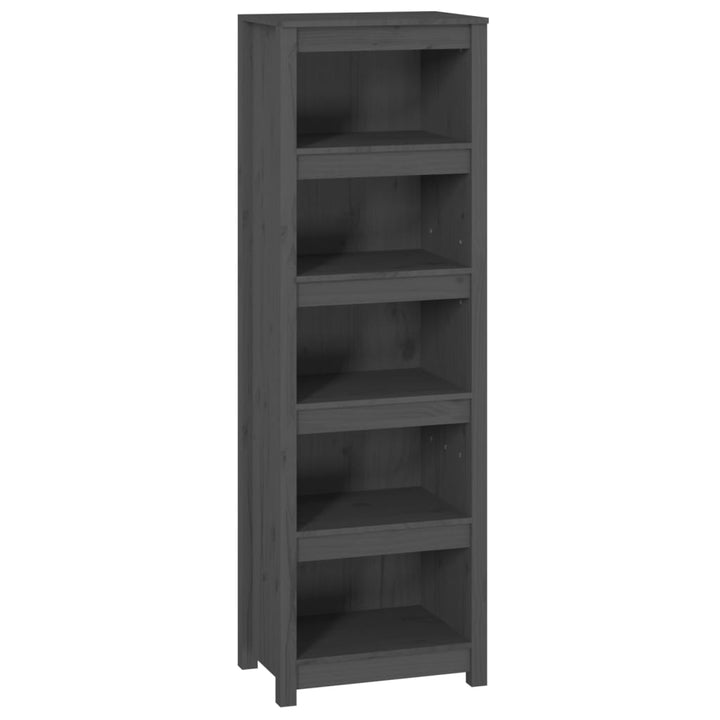 Boekenkast 50x35x154 cm massief grenenhout grijs