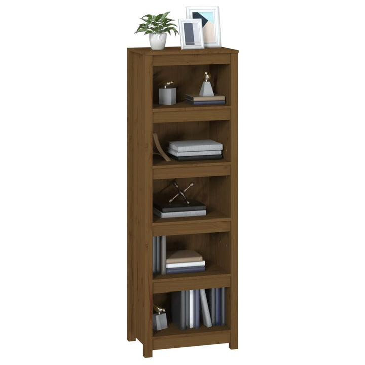 Boekenkast 50x35x154 cm massief groenenhout honingbruin