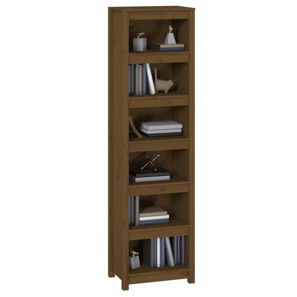 Boekenkast 50x35x183 cm massief grenenhout honingbruin